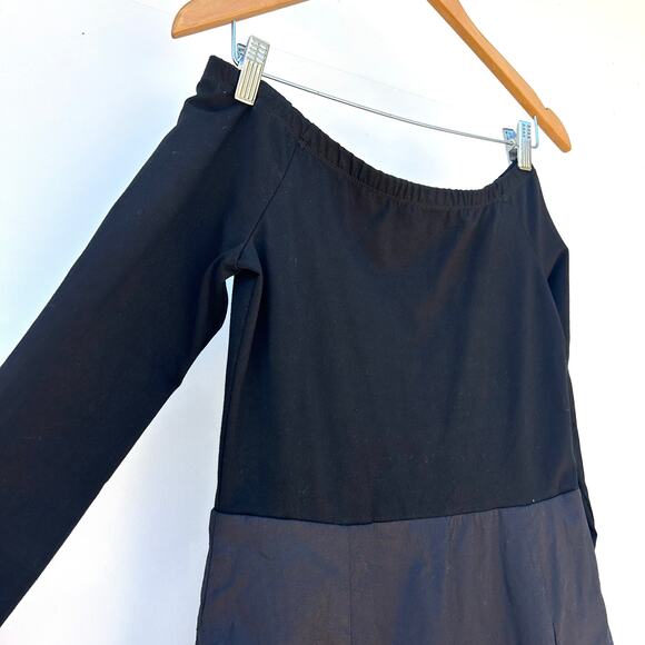 Tuckernuck Marissa Midi Off-The-Shoulder Dress Fit And Flare Black Medium - Picture 7 of 12